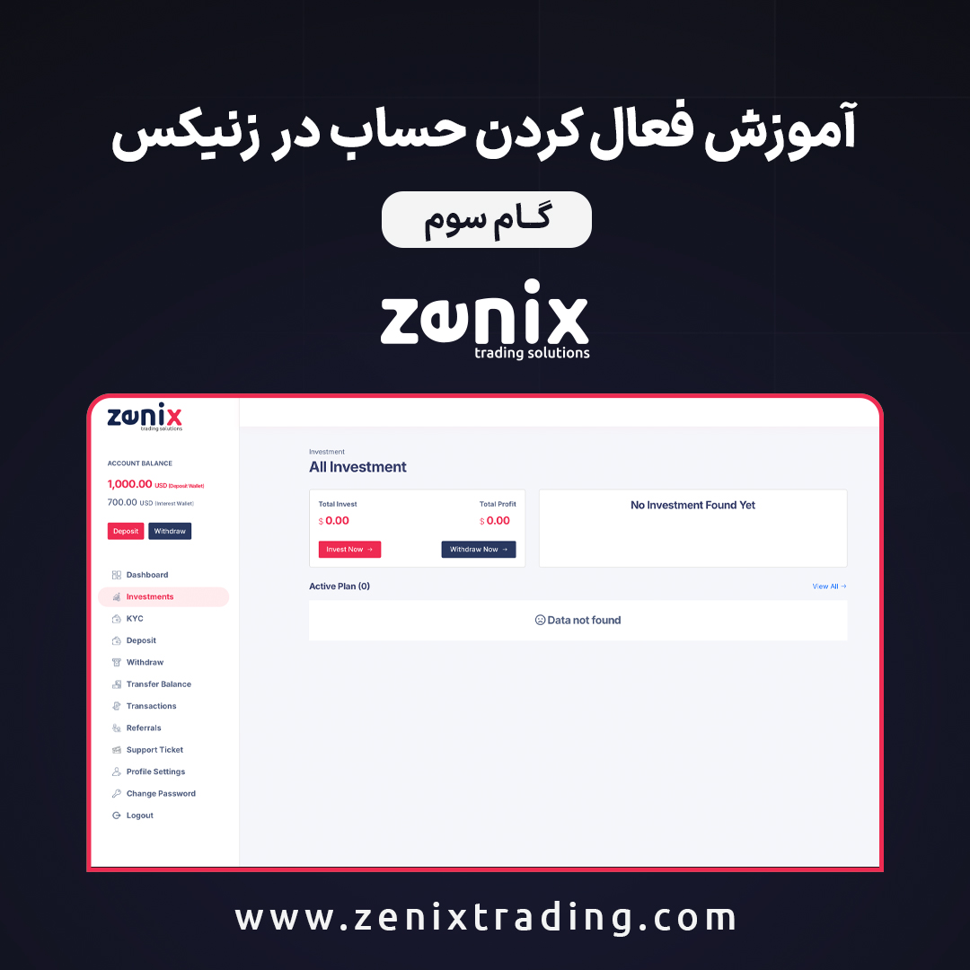 آموزش فعال‌سازی حساب در زنیکس